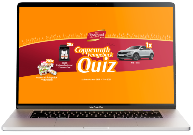 Coppenrath Feingebäck hat mit HAPPY Marketing Solutions ein Quiz-Gewinnspiel gemacht